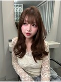 【MISAKI】オリーブベージュ/サイドバング/顔まわりカット