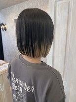 キャアリー(Caary)&nbsp;福山美容室caary 髪質改善ストレート切りっぱなしボブ20代30代