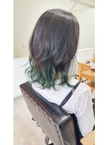 エン(eNN)&nbsp;エンドカラー・裾カラー・デザインカラー・グリーンカラー