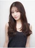 レイヤーカット ゆる巻き 顔周りレイヤー シースルーバング