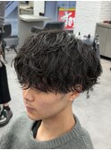 シャドウパーマ波巻きパーマメンズパーマメンズサロンフェザー