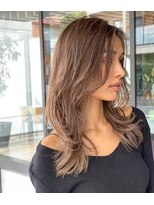 トルネード(TORNADO)&nbsp;ロングレイヤーハイライトバレイヤージュココアブラウン