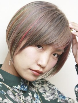 レイシオ(RATIO) 【RATIO 国分寺 渡邊陽平】デザインカラーのショットボブ