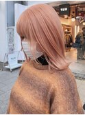 ba955_ニュアンスカラーヘルシースタイルオレンジボブショート
