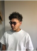 マッシュスペイン巻きパーマ