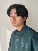 【SiSTA】田中黒髪束感前下がりセンターパートツーブロック