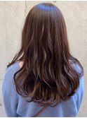 チョコレートブラウン　モテエアリーセミロング