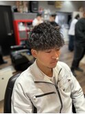 ツーブロック×ツイストパーマ