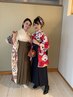 【卒業式】ヘアセット＋袴着付け+フルメイク￥10000※早朝料金別途