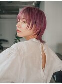 salon sea とわ　ショートウルフ×パープルカラー