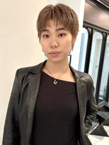 【表参道sheta/中澤】小顔黒髪ショートワンレンネビージュ