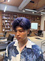 アトラクト バイ ラック 津田沼(Attract by LUCK)&nbsp;ディープバイオレット/フェザーショート/津田沼/メンズ/ブリーチ