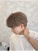 ミルクティーベージュ/ラウンドマッシュ/韓国風スタイル