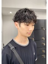 ヘアー アイス 御器所本店(HAIR ICI) 爽やかメンズマッシュショート ツーブロック シャドウパーマ