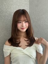 ロンド ルージュ 銀座店(Lond rouge)&nbsp;オリーブグレー/レイヤーカット/黒髪/マロンベージュ/銀座