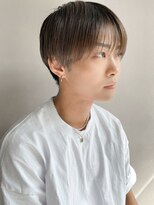 リヤン 表参道(lyann)&nbsp;アッシュブラウン刈り上げシースルーバングマッシュヘアa