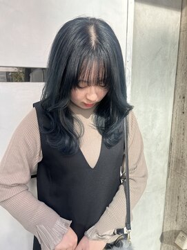 ボアップ 松山店(boappu) 春でも重く見えない透明感のアッシュブルー！