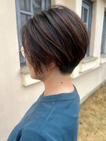 ラポール(RAPPORT)&nbsp;ミディアムヘア/暗めカラー/グランマッシュ/蟹江