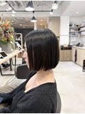 ボブ×ストレート ミニボブ &nbsp;弱酸性ストレート 縮毛矯正