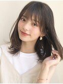 イメチェン外ハネボブナチュラルカールレイヤーカット前髪