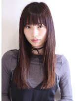 テューアヘアガーデン 豊川店(tua hair garden) サラサラストレートのフェミニンセミロング