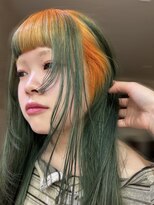 フェイス 石川町 (FACE)&nbsp;個性派カラー好き必見！オレンジ×カーキのデザインカラー♪