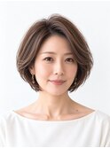 エレガントな流し前髪ボブ（兵庫県 川西市）
