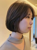 トップヘアー スパアンドリラクゼーション 安城(spa&relaxation)&nbsp;安城顎ライン丸みショートボブアッシュベージュモカ20代30代40代