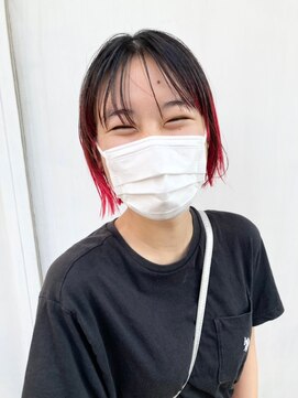 リビング 津田沼(LIVING) マッシュ/くびれヘア/ビタミンカラー/艶ボルドー[津田沼駅]