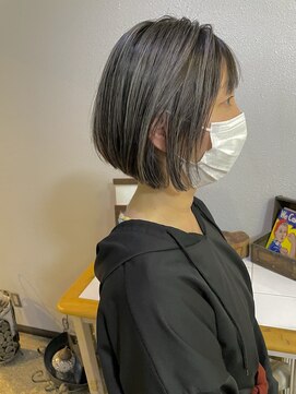 ヘアアンドスペース ベロン(hair&space velon) 丸みボブとハイライト