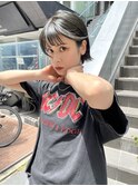 NUDE10代20代30代40代アッシュオリーブ外ハネボブ 前下がりボブ