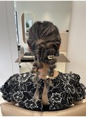 ツインポニー＊結婚式ヘアセット＊セミロング