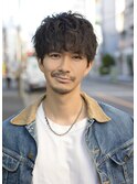[men's]大人スパイラルパーマ/ツーブロック/シースルーバング/柏
