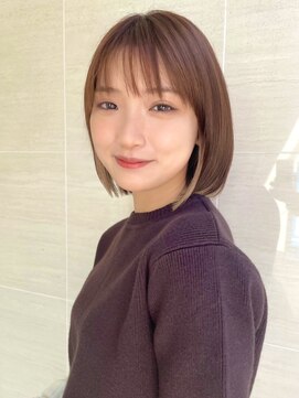 オーロ(ORO) フェイスフレーミングで小顔ワンレン髪質改善ストレート