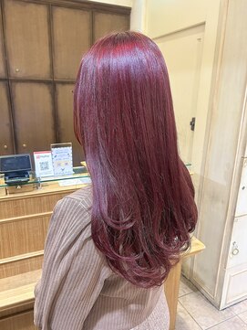 ネオリーブカップ 町田店(Neolive capu) ブリーチ無しダブルカラー/赤髪
