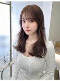 レイヤーカット/ウエットヘア/オリーブベージュ/表参道/表参道駅