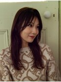 大人かわいいくびれロング毛先ワンカールイメチェン