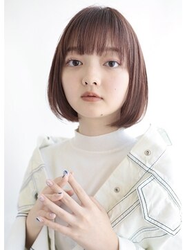 トリッカ 銀座(tricca) ピンクベージュ/ナチュラルボブ/レイヤーボブ/アプリコット