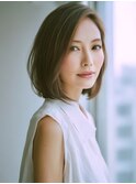 ☆ホワイトグレージュミニウルフデジタルパーマチェリーブラウン