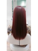 20代30代　髪質改善ＳQUTEカラー　暖色カラー