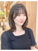 【小顔効果◎】大人可愛い外ハネくびれボブレイヤーミディアム