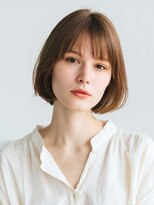 トクテ 高円寺(tokute)&nbsp;くびレイヤーエモージュ前髪モテベージュレイヤーミディ/高円寺