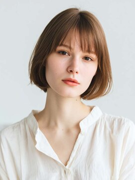 トクテ 高円寺(tokute) くびレイヤーエモージュ前髪モテベージュレイヤーミディ/高円寺