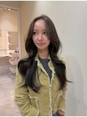 梅田/黒髪/クラゲヘアー/オリーブグレー/小顔/ココアベージュ