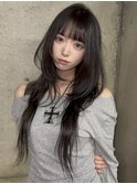 あえて繋げないレイヤーカット ハッシュカット 暗めグレージュi
