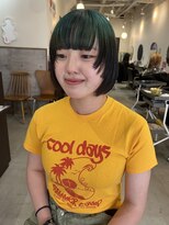 ラック 津田沼(LUCK)&nbsp;ルーツカラー/グリーン/津田沼/ケアブリーチ/似合わせカット