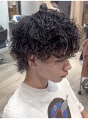 綾野剛さん風アバランチパーマ（シャドウパーマ）
