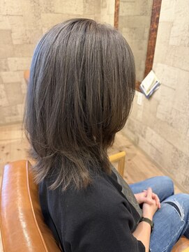 ヘアサロン アプリ(hair salon APPLI) 大人くびれレイヤー×透明感アッシュグレージュ