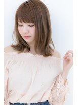 カバーヘア ブリス 戸田公園西口店(COVER HAIR bliss)&nbsp;暖色系カラーウルフパーマ外ハネセミディY戸田公園20代30代40代