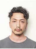 七三オールバックかき上げヘアコンマヘア２３８